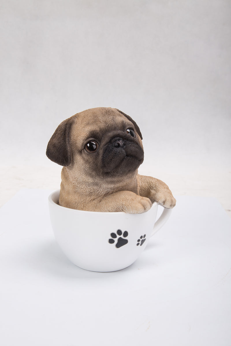 Pet Pals-Teacup Pug Puppy Statue HI-LINE GIFT LTD.