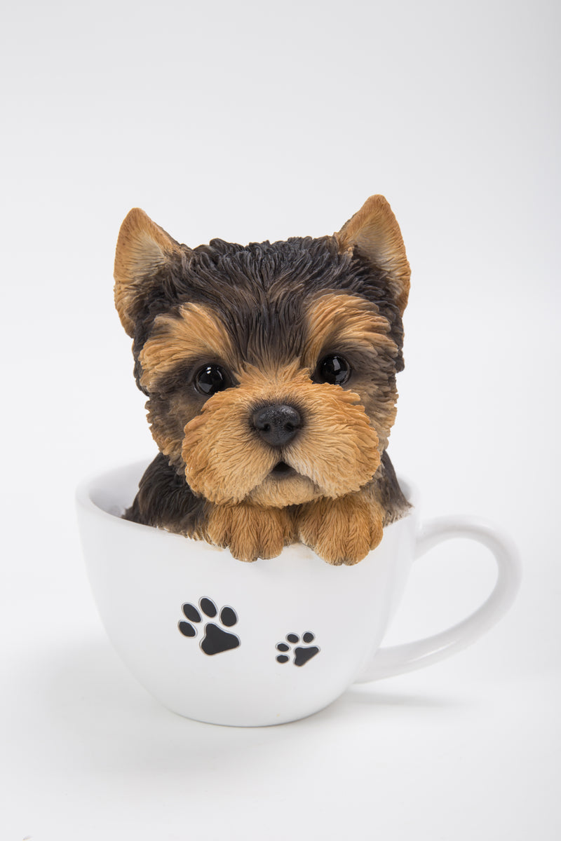 Pet Pals-Teacup Yorkshire Terrier Puppy Statue HI-LINE GIFT LTD.