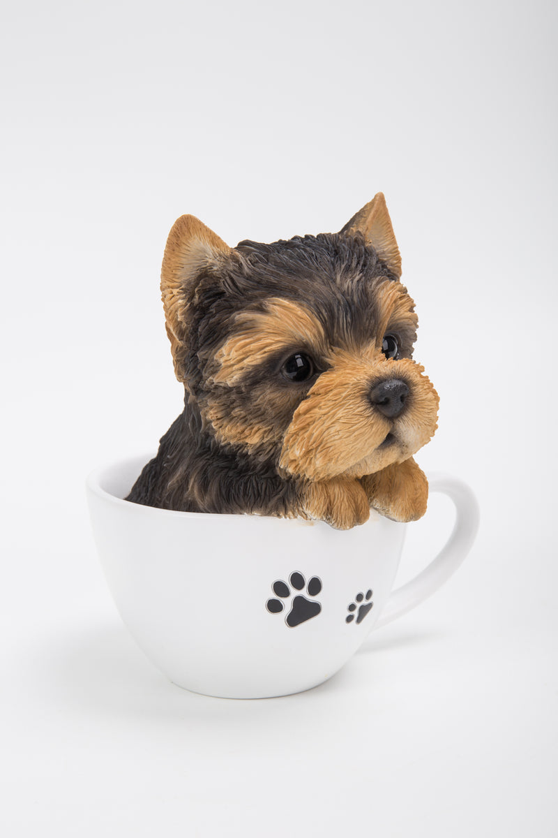 Pet Pals-Teacup Yorkshire Terrier Puppy Statue HI-LINE GIFT LTD.