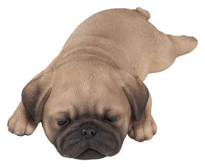 Pug Puppy Sleeping Brown Statue HI-LINE GIFT LTD.