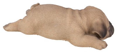 Pug Puppy Sleeping Brown Statue HI-LINE GIFT LTD.