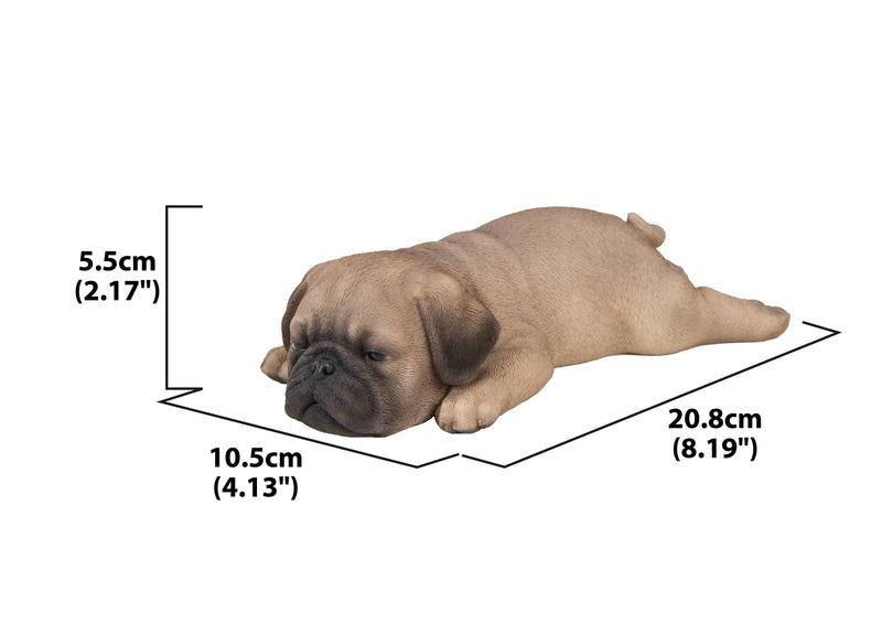 Pug Puppy Sleeping Brown Statue HI-LINE GIFT LTD.