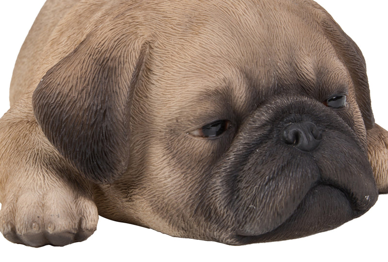 Pug Puppy Sleeping Brown Statue HI-LINE GIFT LTD.