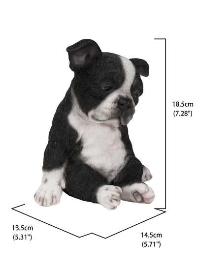 Boston Terrier Sitting Sleepy Statue HI-LINE GIFT LTD.