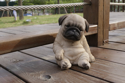 Hi-Line Exclusive - Sitting Sleepy Pug Puppy Statue HI-LINE GIFT LTD.