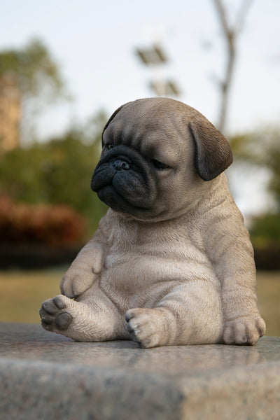 Hi-Line Exclusive - Sitting Sleepy Pug Puppy Statue HI-LINE GIFT LTD.