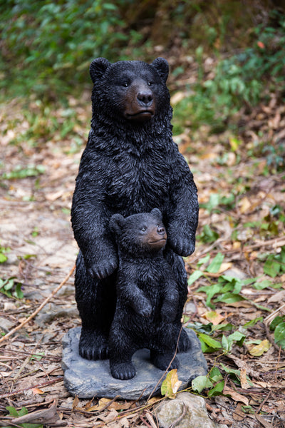 Standing Mother & Baby Black Bears HI-LINE GIFT LTD.