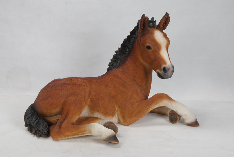 Horse Colt Laying Down Statue HI-LINE GIFT LTD.