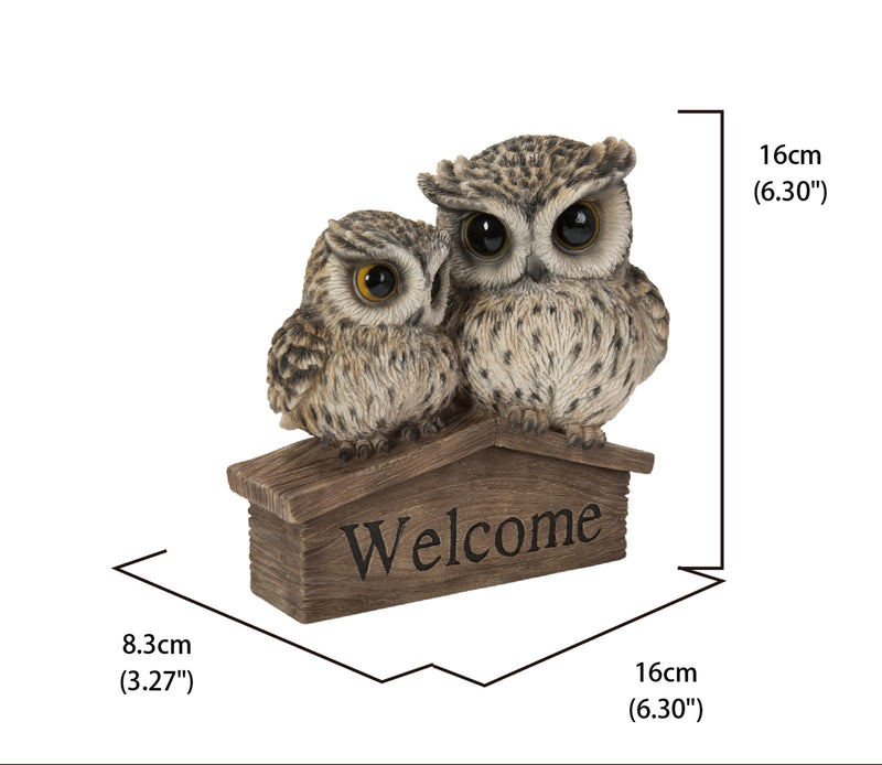 Mother & Baby Owl Welcome Sign HI-LINE GIFT LTD.