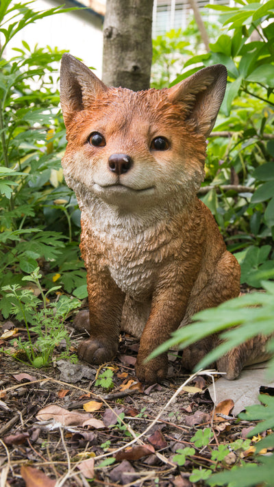 Fox Pup Sitting Statue HI-LINE GIFT LTD.