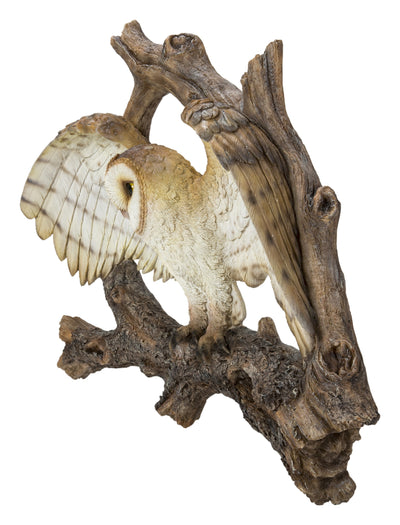 Flying Barn Owl Wall Plaque HI-LINE GIFT LTD.