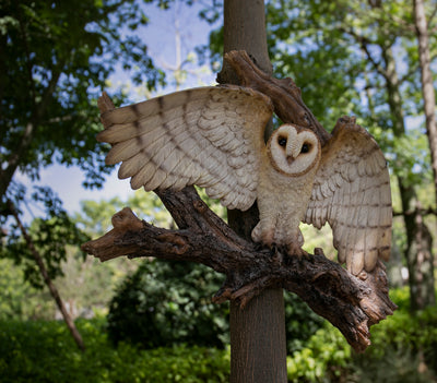 Flying Barn Owl Wall Plaque HI-LINE GIFT LTD.