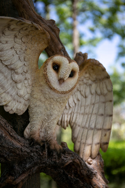 Flying Barn Owl Wall Plaque HI-LINE GIFT LTD.