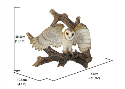 Flying Barn Owl Wall Plaque HI-LINE GIFT LTD.