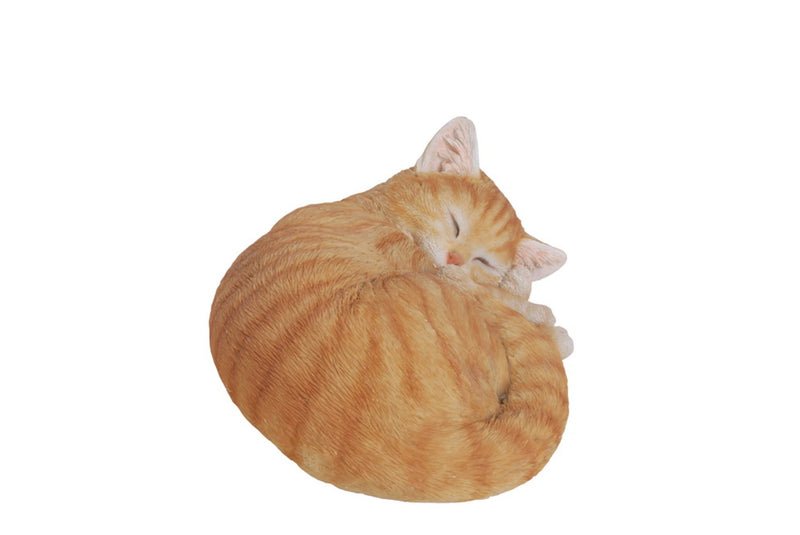 Orange Tabby Cat Sleeping Lying Down HI-LINE GIFT LTD.