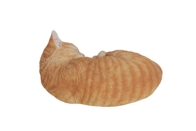 Orange Tabby Cat Sleeping Lying Down HI-LINE GIFT LTD.