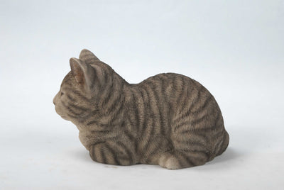 Sleeping Grey Tabby Cat Statue Hi-Line Gift Ltd.