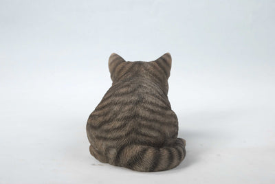 Sleeping Grey Tabby Cat Statue Hi-Line Gift Ltd.