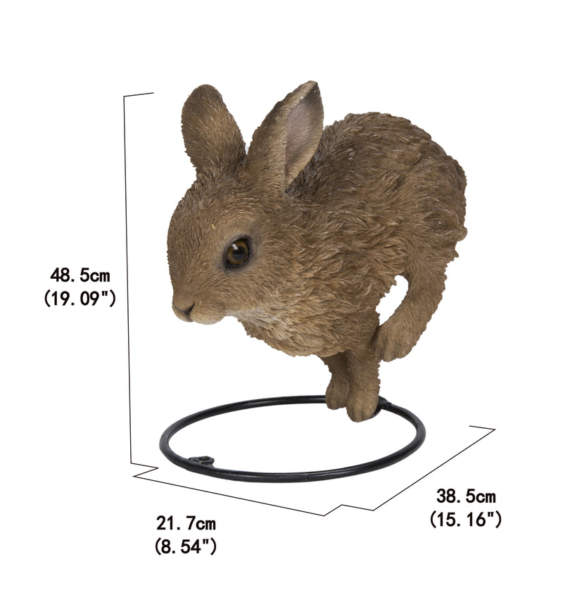 Hare Cub Jumping Statue HI-LINE GIFT LTD.