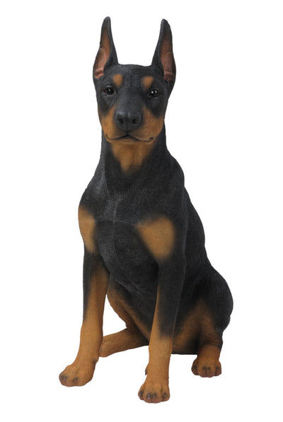 Doberman Pinscher Sitting Statue HI-LINE GIFT LTD.