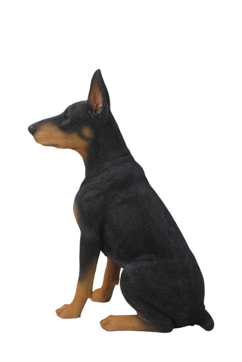 Doberman Pinscher Sitting Statue HI-LINE GIFT LTD.