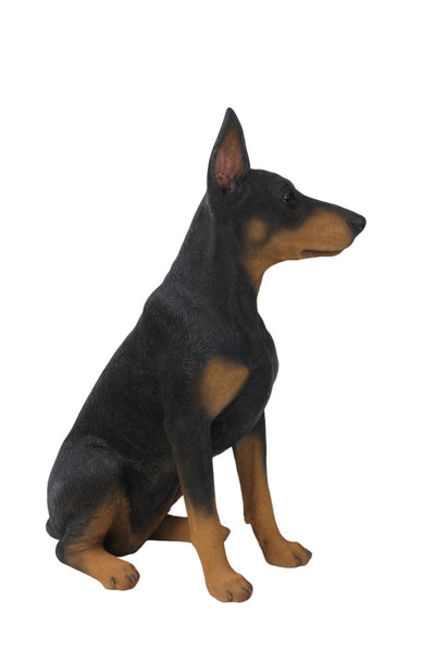 Doberman Pinscher Sitting Statue HI-LINE GIFT LTD.