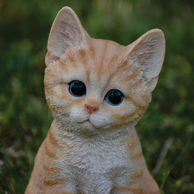 Kitten Sitting- Orange Tabby Statue HI-LINE GIFT LTD.