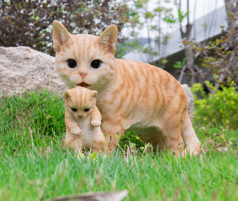 Mother Cat Carrying Kitten  Orange Tabby Hi-Line Gift Ltd.