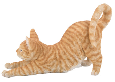 Orange Tabby Cat Stretching Hi-Line Gift Ltd.