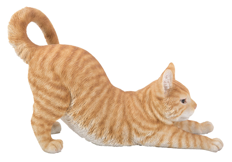 Orange Tabby Cat Stretching Hi-Line Gift Ltd.