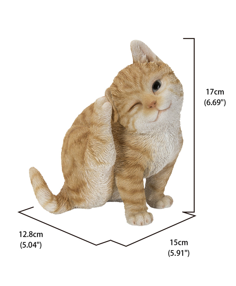 Yellow Cat Scratching Ear HI-LINE GIFT LTD.