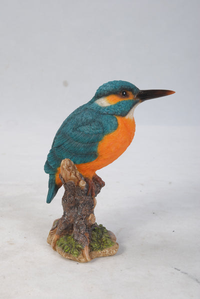 Kingfisher on Stump Statue HI-LINE GIFT LTD.