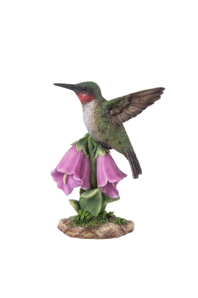 Hummingbird On Foxglove Statue HI-LINE GIFT LTD.