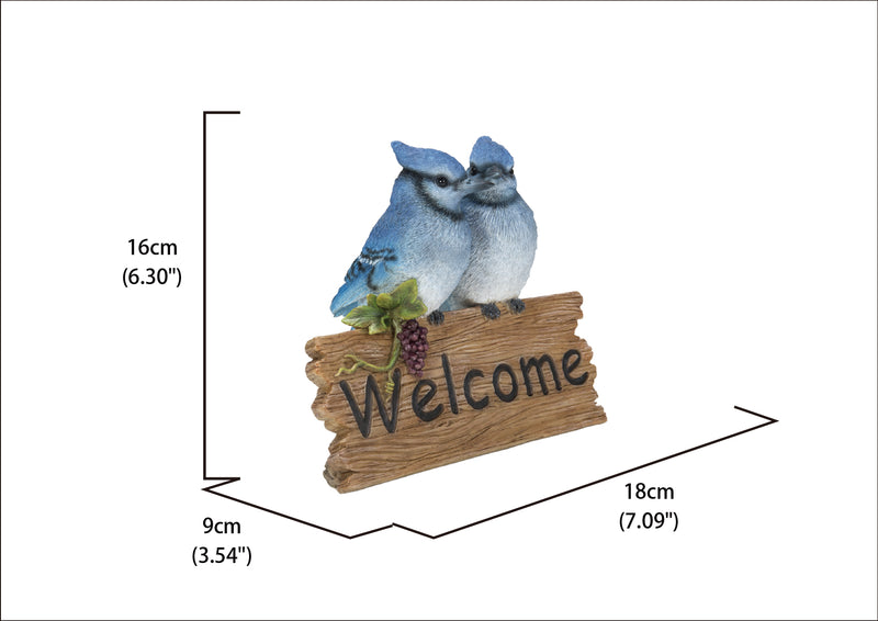 Blue Jays Welcome Sign Statue HI-LINE GIFT LTD.