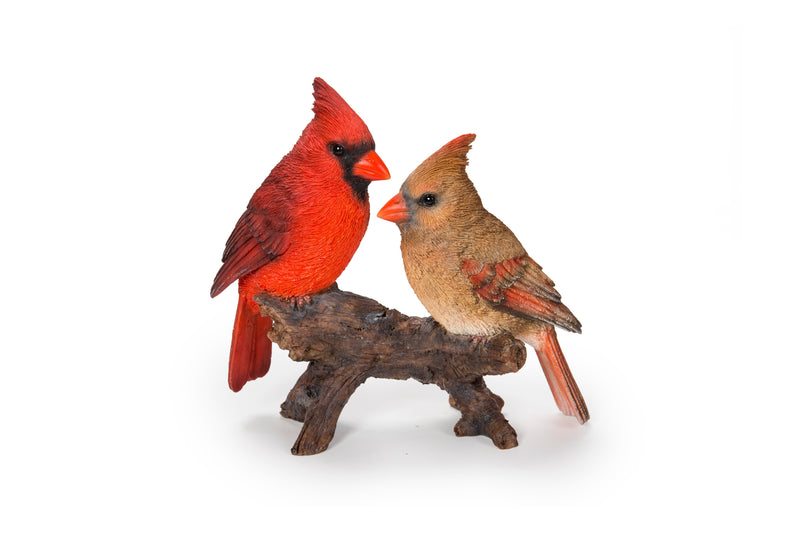 Cardinal Couple on Stump Garden Statue HI-LINE GIFT LTD.