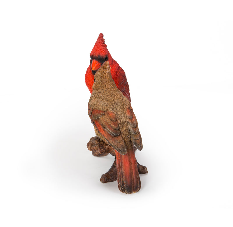 Cardinal Couple on Stump Garden Statue HI-LINE GIFT LTD.