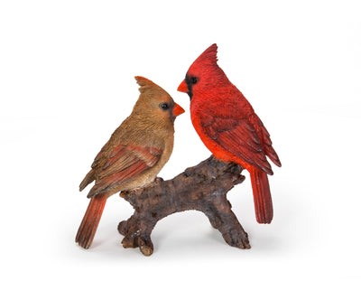 Cardinal Couple on Stump Garden Statue HI-LINE GIFT LTD.