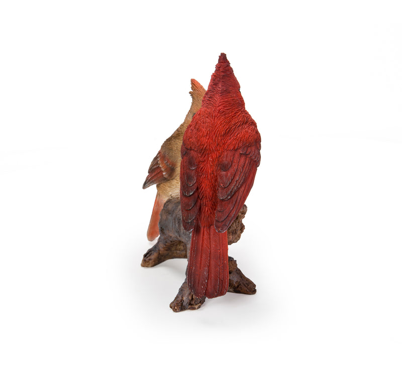 Cardinal Couple on Stump Garden Statue HI-LINE GIFT LTD.