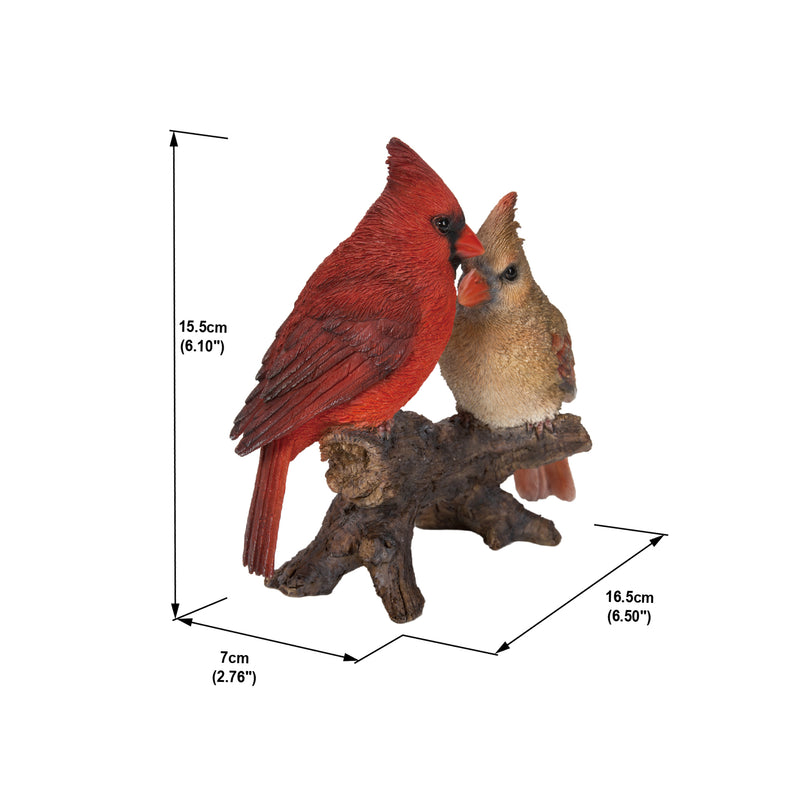 Cardinal Couple on Stump Garden Statue HI-LINE GIFT LTD.