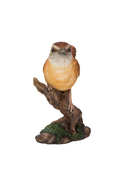 Carolina Wren on stump Garden Statue HI-LINE GIFT LTD.