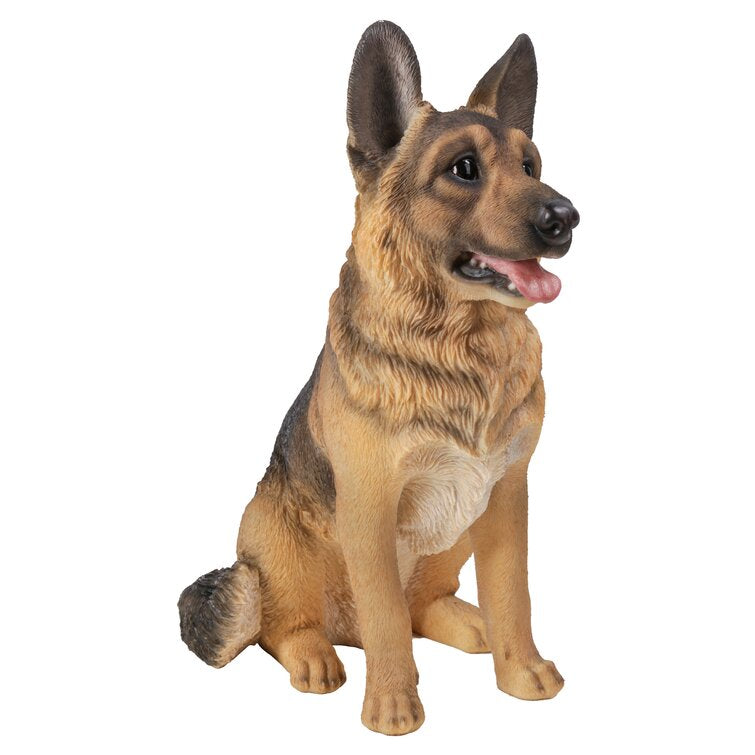 German Shepherd Sitting Statue - Large HI-LINE GIFT LTD.