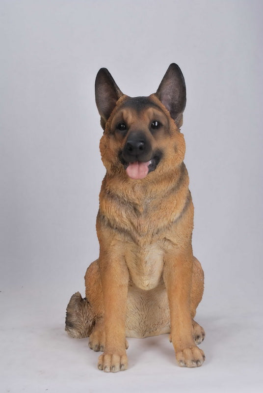 German Shepherd Sitting Statue - Large HI-LINE GIFT LTD.