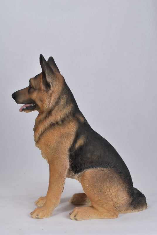 German Shepherd Sitting Statue - Large HI-LINE GIFT LTD.