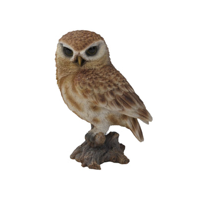 Brown Owl on Stump - Small HI-LINE GIFT LTD.