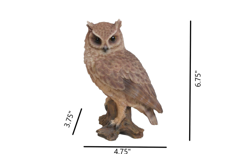 Screech Owl on Stump Statue HI-LINE GIFT LTD.