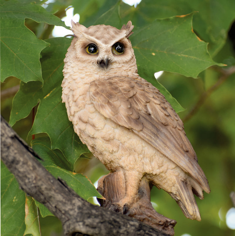 Screech Owl on Stump Statue HI-LINE GIFT LTD.