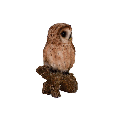 Tawny Owl on Stump Garden Statue HI-LINE GIFT LTD.