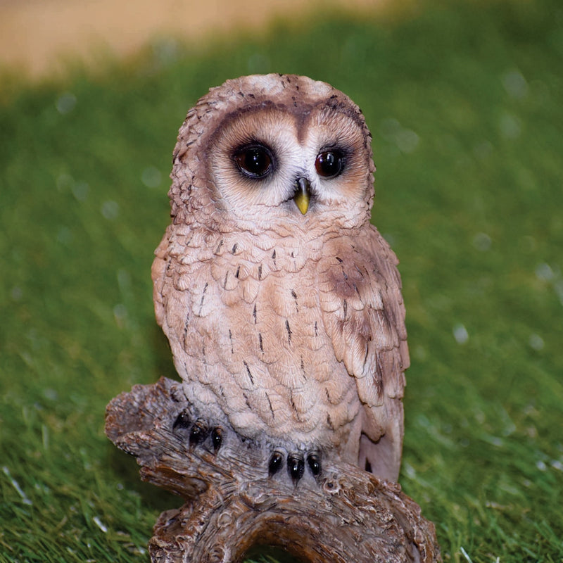 Tawny Owl on Stump Garden Statue HI-LINE GIFT LTD.