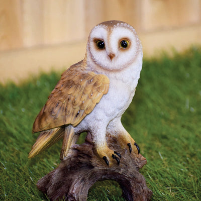 Barn Owl on Stump HI-LINE GIFT LTD.