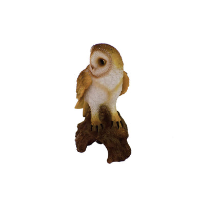 Barn Owl on Stump HI-LINE GIFT LTD.